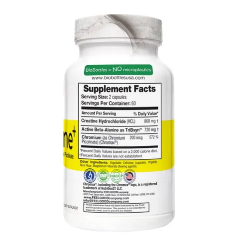 Viên uống Feel Good Creatine+ High Absorption |120 viên| Tối ưu năng lượng tế bào/Phát triển cơ bắp chuyên sâu - Tăng cường chức năng não bộ & nhận thức [S/P xách tay Chuẩn Mỹ]
