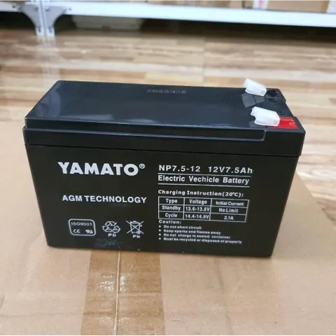 [Bảo hành 6 Tháng] Xe Điện Trẻ Em 12V 7.5Ah YAMATO, pin dùng cho Loa Kéo, UPS, bình phun