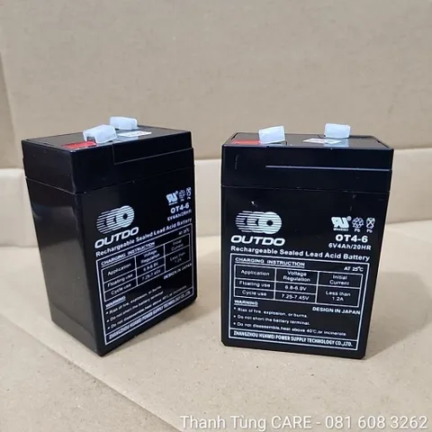 [Bảo hành 12 tháng] Cục Nguồn Sạc 6V4Ah OUTDO cho cân điện tử, quạt tích điện, xe điện trẻ em