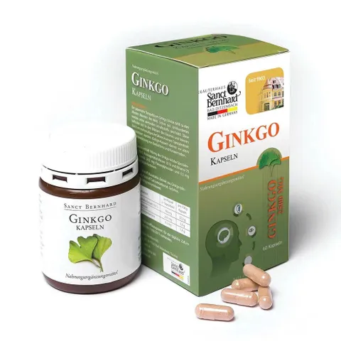 Viên uống bổ não, tăng tuần hoàn não Ginkgo Kapseln Sanct Bernhard Đức (60 Viên)