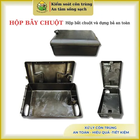 Hộp bắt chuột, hộp đặt bẫy chuột an toàn, thông minh, bảo vệ mồi và động vật xung quanh(Tái sử dụng)