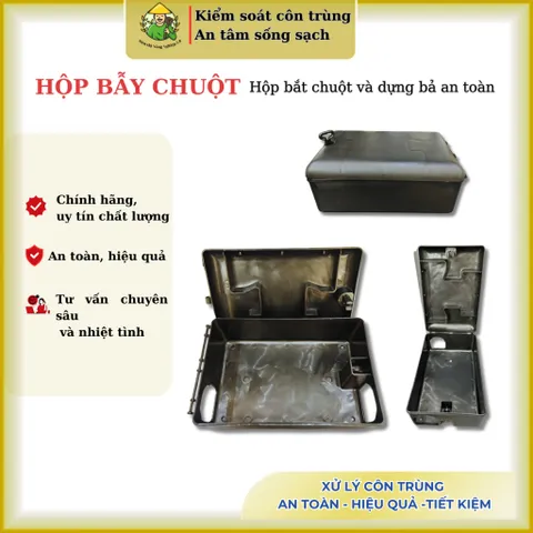 Hộp bắt chuột, hộp đặt bẫy chuột an toàn, thông minh, bảo vệ mồi và động vật xung quanh(Tái sử dụng)