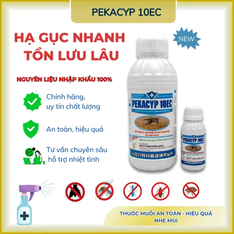 Thuốc diệt muỗi, côn trùng Pekacyp 10EC 1 lít - diệt côn trùng (chính hãng)