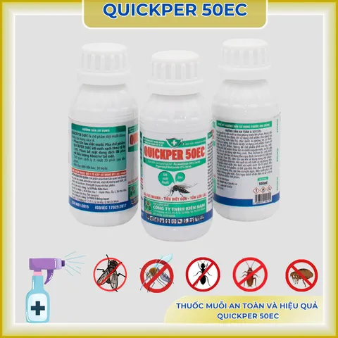 Thuốc muỗi Quickper 50ec dung tích 100ml 2 thành phần- hạ gục nhanh, tồn lưu lâu, có thêm 2% trợ lực