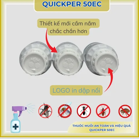 Thuốc muỗi Quickper 50ec dung tích 100ml 2 thành phần- hạ gục nhanh, tồn lưu lâu, có thêm 2% trợ lực
