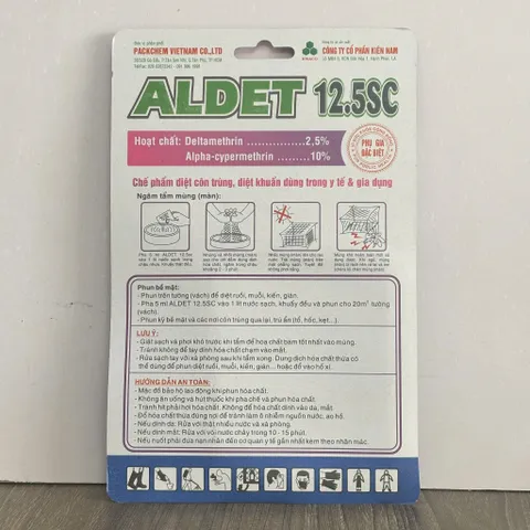 [Combo 10 vỉ] Aldet 12.5SC không mùi gồm 2 thành phần, xử lý cuốn chiếu, muỗi, kiến, gián,.. vỉ 5ml