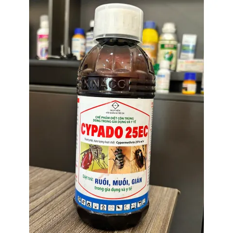 Cypado 25ec - Chế phẩm xử lý côn trùng ruồi, muỗi, kiến, gián... với 25% cypermethrin - 100ml, 1 lít