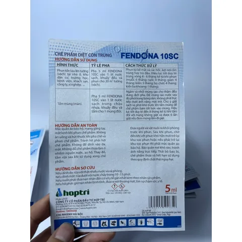 Fendona 10SC - Thuốc diệt côn trùng ruồi muỗi kiến gián.... vỉ nhỏ 5ml