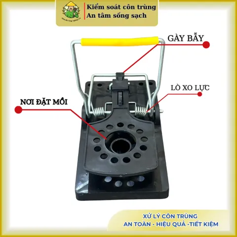 Bẫy kẹp chuột thông minh, lò xo siêu nhậy, bắt chuột an toàn- chất liệu nhựa đen cao cấp (xịn)