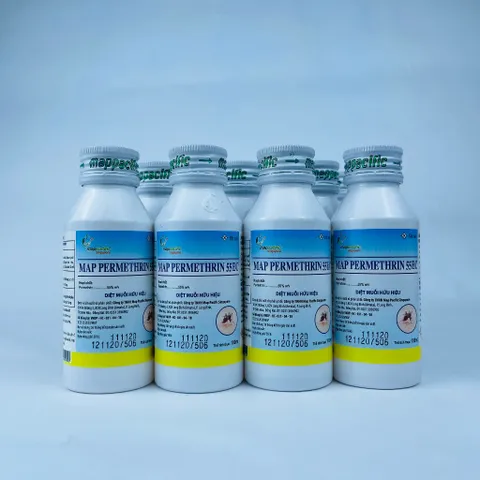 Thuốc diệt muỗi, côn trùng Map Permethrin 55EC chai 100ml, chế phẩm diệt côn trùng, tẩm mùng màn