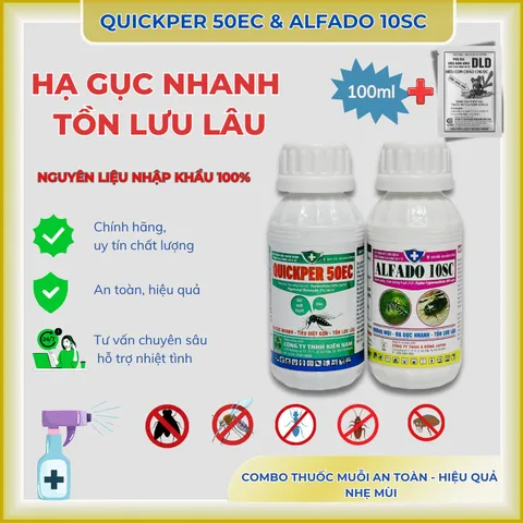 [Combo tiết kiệm] Combo 2 lọ diện côn trùng Fendona 10sc 50ml và Map Permethrin 50ec 100ml