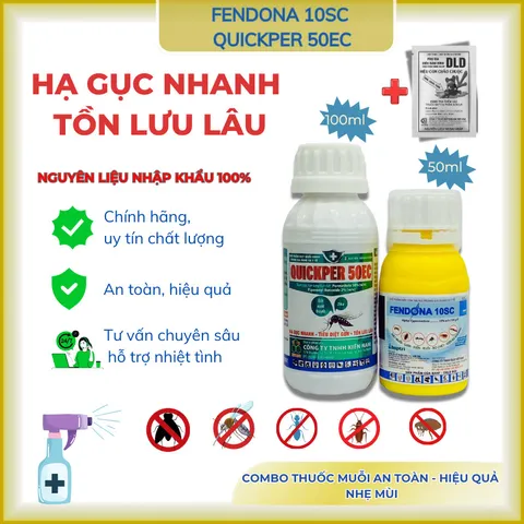 [Combo tiết kiệm] Combo 2 lọ diện côn trùng Fendona 10sc 50ml và Map Permethrin 50ec 100ml