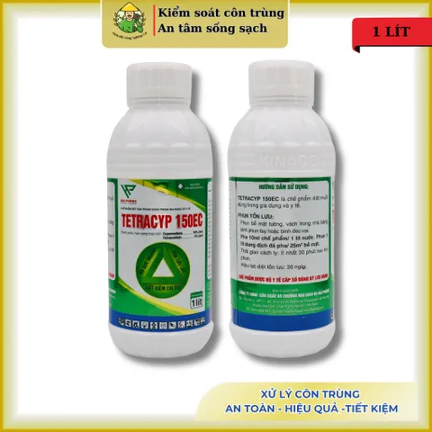 Tetracyp 150ec chai 1 lít – chế phẩm kiểm soát muỗi & côn trùng nhờn với 2 thành phần cao