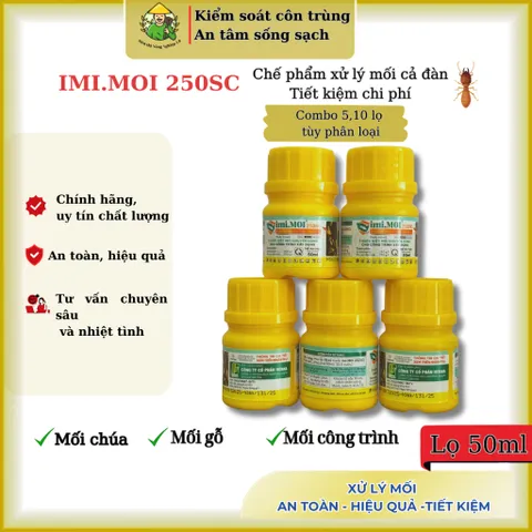 [Tiết kiệm] Imi.moi 250sc, dạng nước xử lý mối chúa và cả đàn mối, mọt- dung tích 50ml