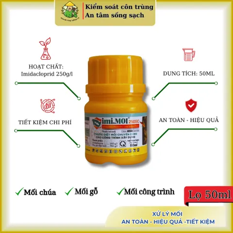 [Tiết kiệm] Imi.moi 250sc, dạng nước xử lý mối chúa và cả đàn mối, mọt- dung tích 50ml