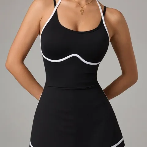 Set Váy Thể Thao Nữ Body Tôn Dáng Kèm Quần Short Co Giãn Thoáng Khí Ôm Dáng Thời Trang