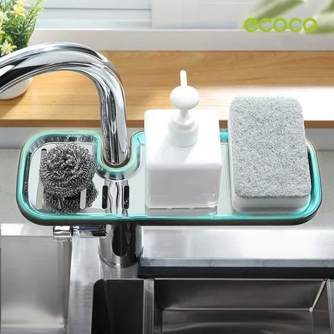 Khay Để Xà Phòng, Giẻ Rửa Bát Inox ECOCO Cao Cấp Không Gỉ 865118