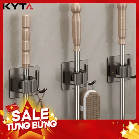 Móc Treo Chổi, Cây Lau Nhà Kyta - Kèm Keo Dán Cực Chắc, Tiện Lợi 865122