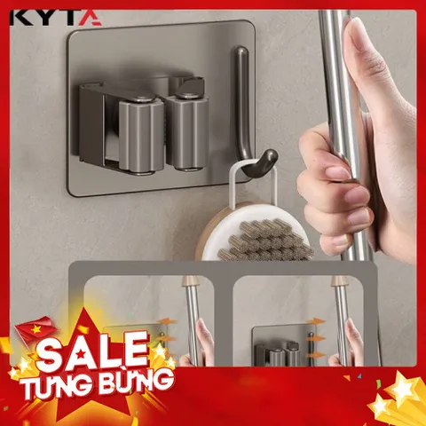 Móc Treo Chổi, Cây Lau Nhà Kyta - Kèm Keo Dán Cực Chắc, Tiện Lợi 865122