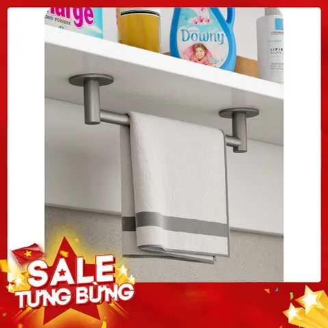 Giá để dép, treo khăn dán tường vắt khăn đơn đa năng chất liệu nhôm không gỉ 865147