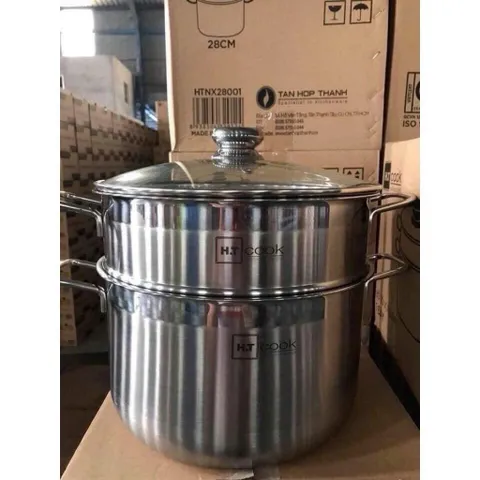 Bộ Nồi Xửng Hấp Inox 430 Cao Cấp Fivestar HT COOK - Nắp Kính, 28cm, Dùng Được Mọi Loại Bếp 865247