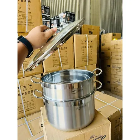 Bộ Nồi Xửng Hấp Inox 430 Cao Cấp Fivestar HT COOK - Nắp Kính, 28cm, Dùng Được Mọi Loại Bếp 865247