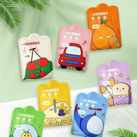 Sét 7c Áo Mưa Giấy Siêu Dai Gập Gọn - Tái Sử Dụng Bền Hơn Áo Mưa 1 Lần ChoTrẻ Em 865248
