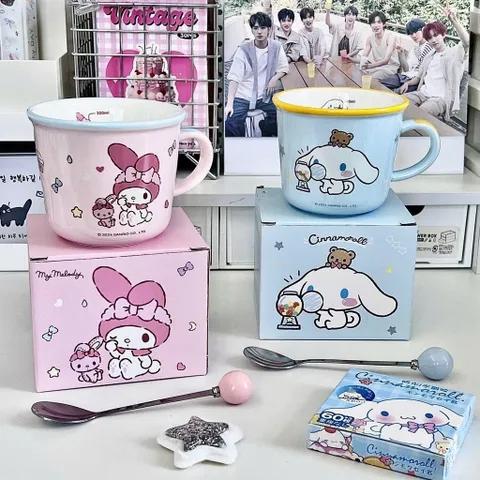 cốc sứ sanrio 340ml kèm thìa – xinh xắn, tiện dụng 865516