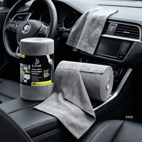 cuộn 20 khăn lau đa năng  25x25cm thấm hút tốt có thể giặt tái sử dụng 865523