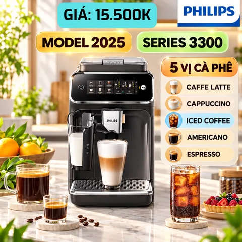 MÁY PHA CÀ PHÊ TỰ ĐỘNG PHILIPS EP3341 SERIES 3300