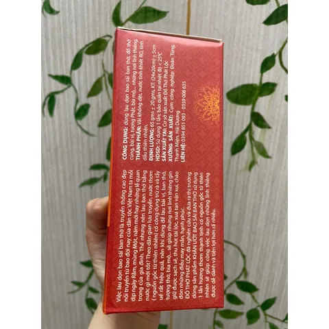 Hộp 20 khăn ướt hương trầm ngũ vị bao sái ban thờ Phát Lộc LAU DỌN BÀN THỜ