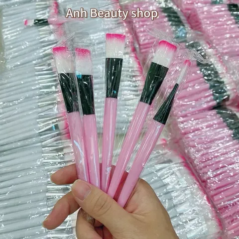 Combo 5 Cọ đắp mặt nạ silion mềm mại cán nhựa hồng