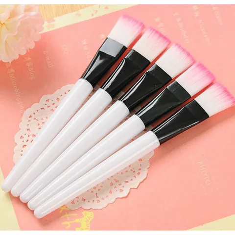 Combo 5 Cọ đắp mặt nạ silion mềm mại cán nhựa hồng