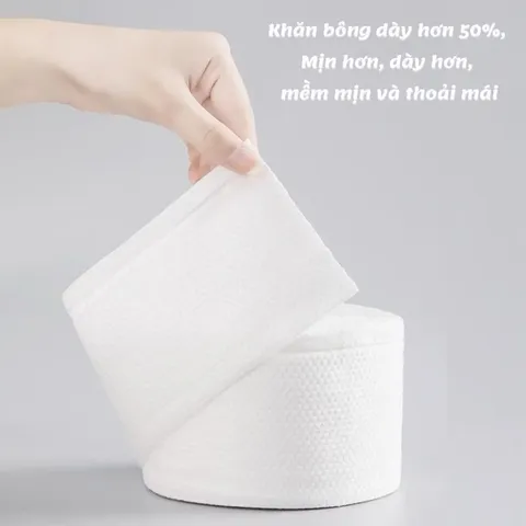 Một cuộn 40 miếng Khăn Mặt Khô Đa Năng Dùng 1 lần Animerry Lau Mặt Lau Khô, Lau Ướt - Dai Mịn Siêu Tiết Kiệm