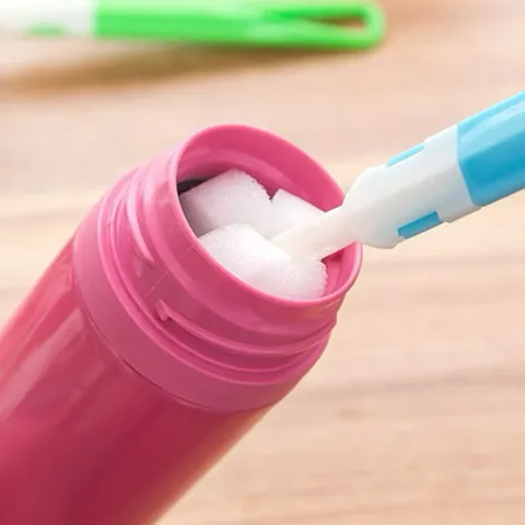 03 Dụng cụ cọ rửa bình sữa cho bé, cọ cốc đa năng tiện dụng bằng mút nhiều màu (giao ngẫu nhiên)