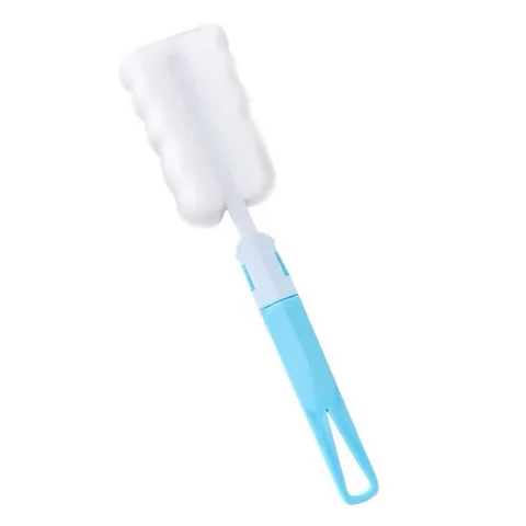 03 Dụng cụ cọ rửa bình sữa cho bé, cọ cốc đa năng tiện dụng bằng mút nhiều màu (giao ngẫu nhiên)