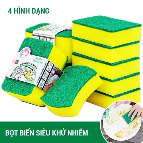 Combo 5 cái mút xốp tạo bọt rửa chén SUM Hàng loại 1