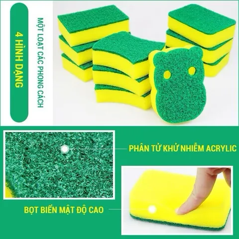 Combo 5 cái mút xốp tạo bọt rửa chén SUM Hàng loại 1