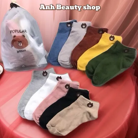 Set 10 đôi tất gấu xinh xịn mịn