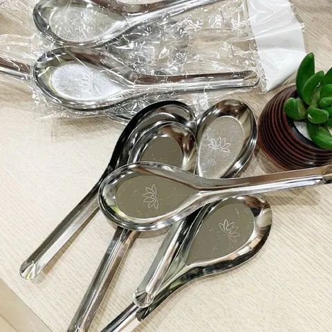 Combo 3 Thìa ăn phở, ăn súp, thìa ăn cơm inox tiện dụng