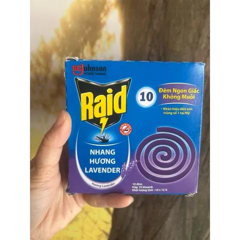 Set Nhang Diệt Muỗi Raid - Hương Thơm Đuổi Muỗi 100% - An Toàn Cho Người Sử Dụng