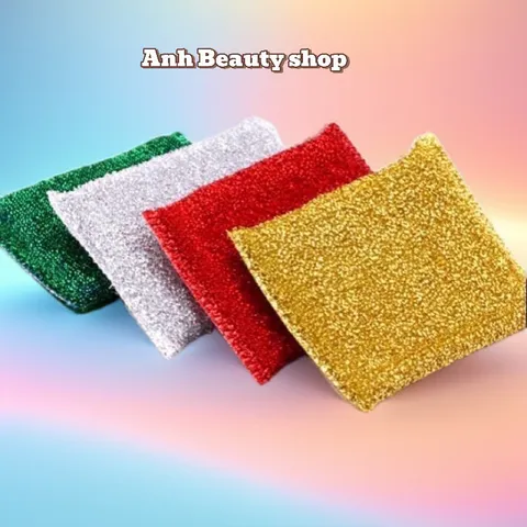 Combo 4 miếng rửa chén kim tuyến màu ngẫu nhiên