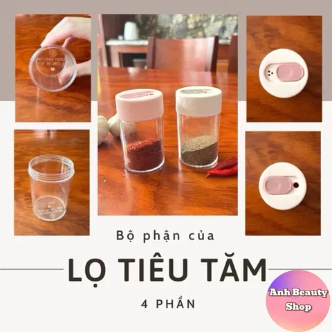 Lọ đựng tăm tiêu 2in1 Việt Nhật, hũ đựng gia vị đa năng màu sắc xinh xắn