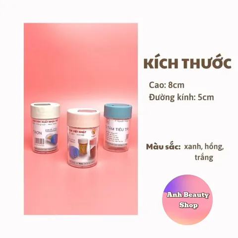 Lọ đựng tăm tiêu 2in1 Việt Nhật, hũ đựng gia vị đa năng màu sắc xinh xắn