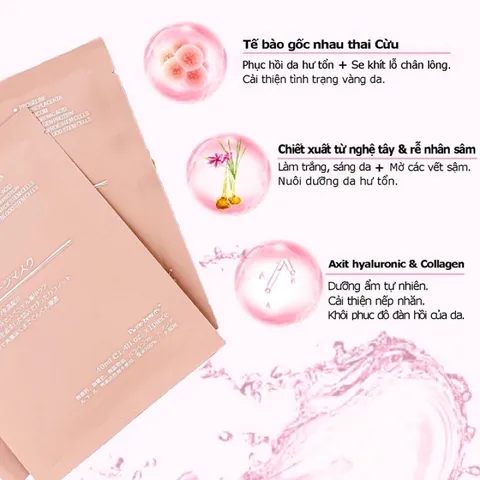 Combo 5 miếng mặt nạ nhau thai cừu Nhật Bản