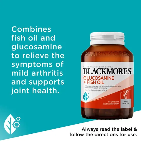 Blackmores Glucosamine + Fish Oil - Giảm đau nhức cứng khớp hỗ trợ tái tạo chất nhờn bôi trơn sụn khớp chính hãng Úc
