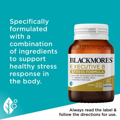 Blackmores Executive B Stress Formula - Hỗ trợ phản ứng căng thẳng khỏe mạnh của cơ thể giảm cảm giác lo lắng và căng thẳng kéo dài chính hãng Úc