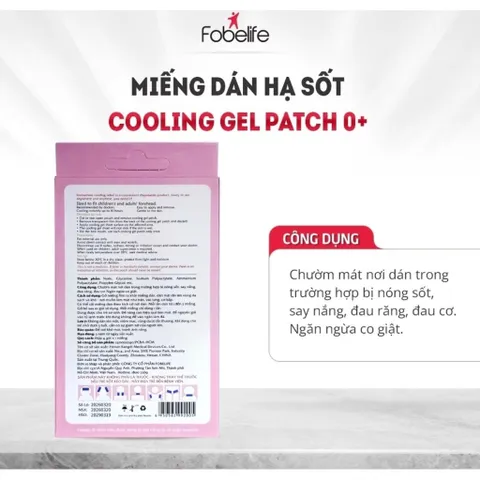 Miếng Dán Hạ Sốt Fobaby Fobe Cho Trẻ Sơ Sinh và trẻ nhỏ