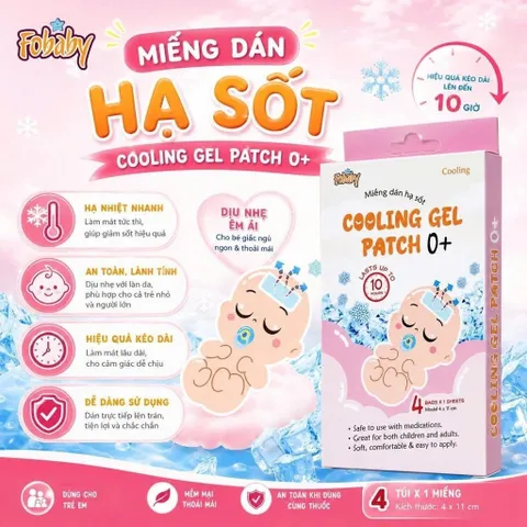 Miếng Dán Hạ Sốt Fobaby Fobe Cho Trẻ Sơ Sinh và trẻ nhỏ