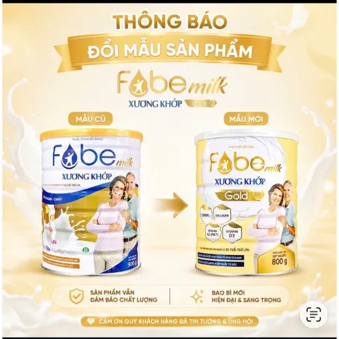 SỮA BỘT FOBE MILK DINH DƯỠNG XƯƠNG KHỚP 400 gr, 900 gr, GOLD 800 gr